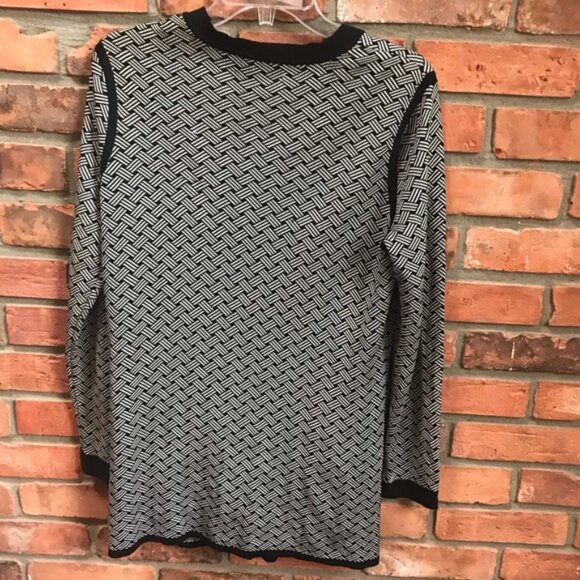 Dana Bachman Silk Knit Cardigan Sweater Jacket Pockets Buttons Neutral Lightwght - Picture 5 of 16